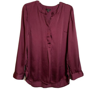 talbots top petite small long sleeve purple